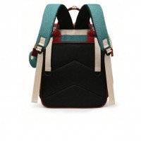 Geanta/rucsac,cu port USB si 14 compartimente, textil, 40 x 30 x 14 cm, multicolor