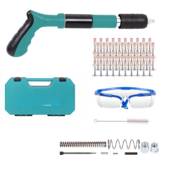 Pistol pneumatic pentru fixare cuie- Kit complet cu 50 nituri si accesorii Pistol pneumatic pentru fixare cuie- Kit complet cu 50 nituri si accesorii