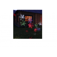 Proiector metalic lumini laser cu fulgi de zapada colorati