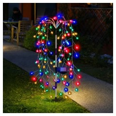 Set 2 lampi solare decorative tip salcie 120 LED-uri, lumina Calda Rece Multicolor