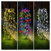 Set 2 lampi solare decorative tip salcie 120 LED-uri, lumina Calda Rece Multicolor