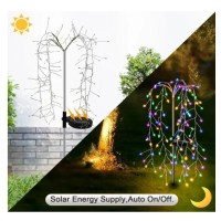 Set 2 lampi solare decorative tip salcie 120 LED-uri, lumina Calda Rece Multicolor