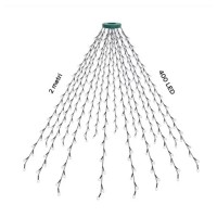 Instalație luminoasă LED pentru brad – Tip perdea/cascadă, 2m, 400 LED-uri, 16 coloane Instalație luminoasă LED pentru brad – Tip perdea/cascadă, 2m, 400 LED-uri, 16 coloane