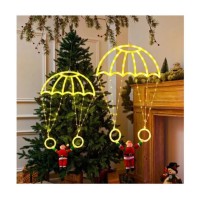 Decorațiune luminoasă LED – Moș Crăciun cu parașută, 40x80 cm, alimentare la priză Decorațiune luminoasă LED – Moș Crăciun cu parașută, 40x80 cm, alimentare la priză