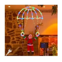Decorațiune luminoasă LED – Moș Crăciun cu parașută, 40x80 cm, alimentare la priză Decorațiune luminoasă LED – Moș Crăciun cu parașută, 40x80 cm, alimentare la priză