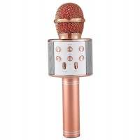 Microfon karaoke fara fir, acumulator incorporat. Compatibil iOS si android, tablete iPad si PC, blu