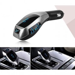 Modulator FM Bluetooth pentru Masina Wireless Car Kit X7, Incarcator USB, MP3, microSD, Handsfree, T