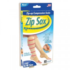 Set 2 x Sosete Zip Sox, Bej, S/M