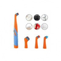 Set Perie Electrica CleanBoost, Universala, 4 Perii Interschimbabile, Cu Diametrul Diferit, Portocal