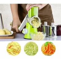 Razatoare manuala pentru legume Tabletop Drum Grater, 3 lame interschimbabile