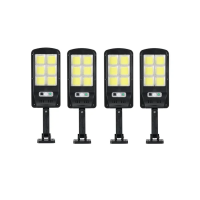 Set 2 X Proiector solar 6 celule, 30W, 120 LED, cu senzor de miscare + Lanterna multifuntionala Swat