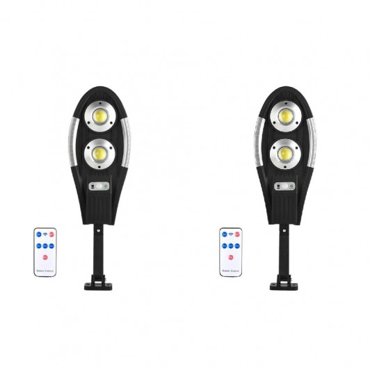 Set 2 bucati: Lampa Solara Jortan cu senzor de miscare si telecomanda, 60 LED COB, rezistenta la apa