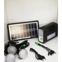 Kit Solar GD-Lite 8017 3 becuri LED, Panou Solar , Incarcator USB, acumulator de mare capacitate