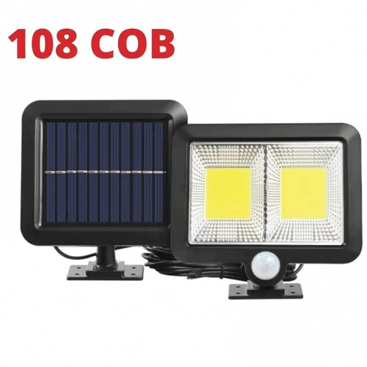 Set 2 sau 6 Lampi Solare LED SL-F108 COB cu senzor de miscare + telecomanda