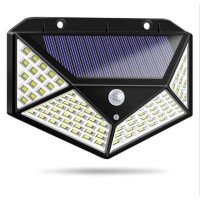 Set 3 x Lampa 100 LED cu panou solar, senzor de miscare