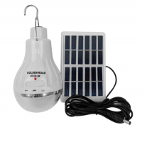 Bec cu leduri, portabil si mini panou solar inclus pentru incarcare, Baterie reincarcabila, 5W