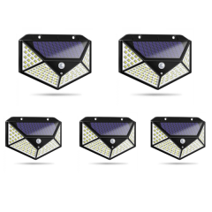 Set 5 Lămpi solare cu senzor de miscare, 100 LED