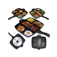 Tigaie grill multifunctionala cu 5 compartimente pentru gatit