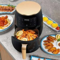 Friteuza cu aer cald, S-18 Air Fryer, 2400W, capacitate 6L si afisaj digital, LCD Touch control