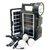 Kit solar portabil CCLAMP CL-810 cu 3 becuri incluse Radio FM si Bluetooth