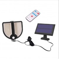 Set 2 bucati: Lampa solara 90 LED, senzor de miscare, telecomanda