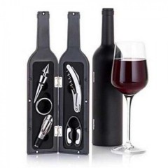 Set accesorii pentru vin in forma de sticla