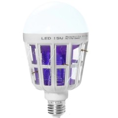 Bec LED 15 W, 2 in 1 cu lampa UV anti insecte
