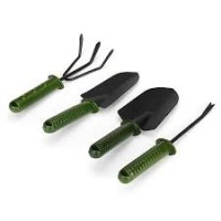 Set 4 unelte pentru gradinarit cu maner verde + manusi de lucru CADOU