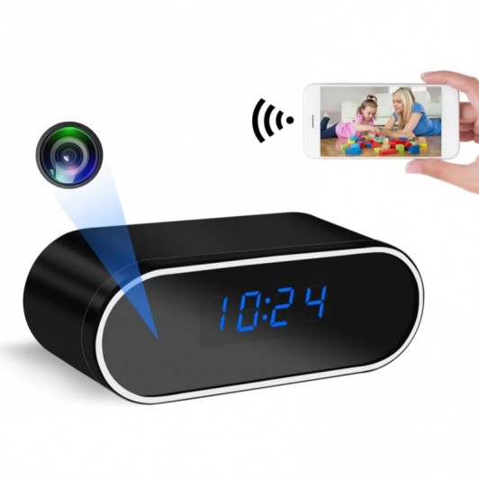 Ceas cu camera ascunsa audio-video, WiFi, HD, night vision + Card 32GB CADOU