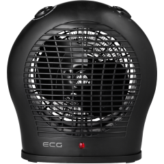 Aeroterma ECG TV 30 culoare neagra, 2000 W, 2 trepte de aer cald + aer rece, termostat