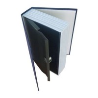 Seif model dictionar carte, cu o cutie secreta, metalic, 115 x 55 x 180 mm, Albastru