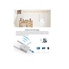 Mini Router Wireless-N / Repeater, Amplificator Semnal WI-FI, Doua Antene, LV-W13, 300Mbps, Alb