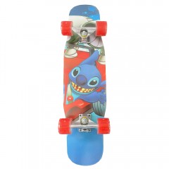 Skateboard cu Roti din Silicon, Placa din Lemn cu 7 Straturi, 79 x 20 cm, Model Blue Monster