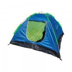 Cort Camping Single Room, Capacitate 4 Persoane, 2m x 2m, Cu Plasa de Insecte si Luminator, Albastru
