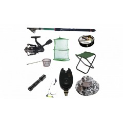 Set cu lanseta pescuit telescopica 3.6m, mulineta CFC1000 pentru Pescuit Sportiv si accesorii