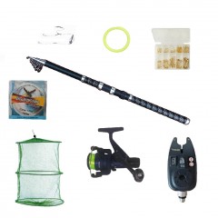 Set pescuit sportiv cu lanseta Ultra Carp 3m, mulineta dpr200, guta 0,30mm, senzor si accesorii