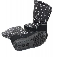 Cizme negre dama imblanite, usoare, rezistente, antiderapante, calduroase si confortabile