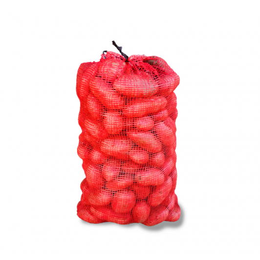 Saci plasa Raschel, rosu, 5 KG, 1 set x 100 buc.