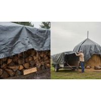 Prelata impermeabila 2 m x 3 m, cu inele, densitate 175 g/m2, calitate premium, Gri