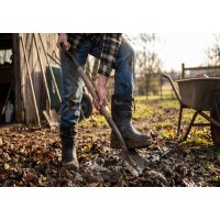 Cizme negre barbati impermeabile, imblanite, rezistente, antiderapante, calduroase si confortabile