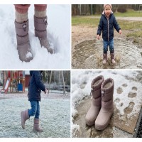 Cizmulite bej copii, impermeabile si imblanite, marimi 30/31 , 31/32, 32/33, 33/34, 34/35, 35/36