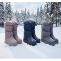 Cizmulite gri copii, impermeabile si imblanite, marimi 30/31 , 31/32, 32/33, 33/34, 34/35, 35/36