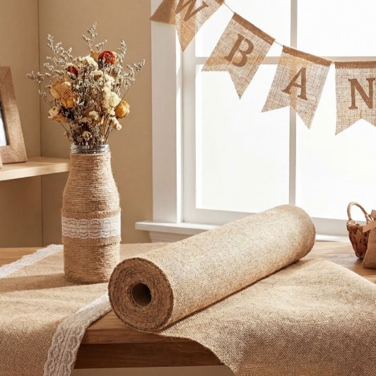 Panza iuta 100 cm X 10 m, densitatea 340 g/m2, calitate premium