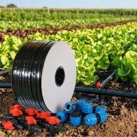 Banda de picurare 100 m PLUS 40 accesorii, din 30 in 30 cm, 2.2 l/h, 6 mil, D-16 mm Banda de picurare 100 m PLUS 40 accesorii, din 30 in 30 cm, 2.2 l/h, 6 mil, D-16 mm