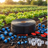 Banda de Picurare 10 X 10 cm, debit 1.6 l/h, 6 mil, diametru 16 mm, 1000 m/rola, calitate premium