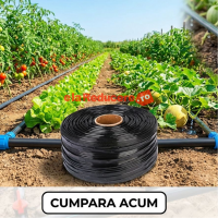 Banda de picurare 100 m PLUS 40 accesorii ,din 20 in 20 cm, 2.2 l/h, 6 mil, D-16 mm