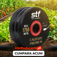 Banda de Picurare STF, 1.6 l/h, 8 mil, D-22 mm, 30 cm, 1750m/rola