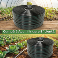 Banda de Picurare 30 X 30 cm, debit 2.2 l/h, 6 mil, diametru 16 mm, 1000 m/rola, calitate premium