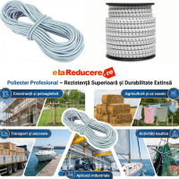 Sfoara poliester 10 mm x 120 m lungime, rezistenta si durabila, cu diametru de 10 mm