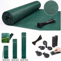 Plasa verde umbrire 1,7 m x 50 m, cu grad de umbrire 95 % ideala pentru garduri, terase (140g/m2)